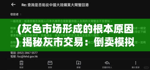 (灰色市场形成的根本原因) 揭秘灰市交易：倒卖模拟器的法律风险和道德争议，保护原创是关键